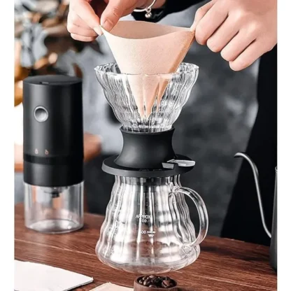 Reusable Immersion Coffee Dripper and Filters Glass Hand Brewing Coffee Maker Filter for Home Office Restaurant Coffee Shop Use 2