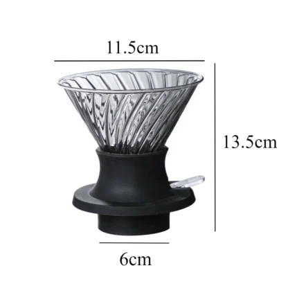 Reusable Immersion Coffee Dripper and Filters Glass Hand Brewing Coffee Maker Filter for Home Office Restaurant Coffee Shop Use 9