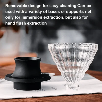 Reusable Immersion Coffee Dripper and Filters Glass Hand Brewing Coffee Maker Filter for Home Office Restaurant Coffee Shop Use 17