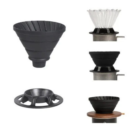 Collapsible Coffee Filter Portable Silicone Drip Coffee Tea Holder Funnel Basket Reusable Tea Pot Cake Cup Coffee Filter Dripper 6