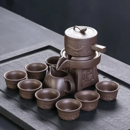 Purple Clay Semi-automatic Tea Set Creative Kung Fu Tea - Image 3