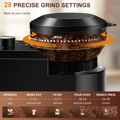 Electric Coffee Grinder With 28 Settings - Image 3
