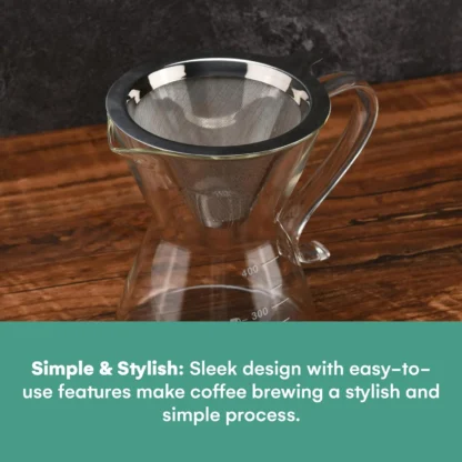Transparent Glass Pour Over Coffee Maker Set - Image 5