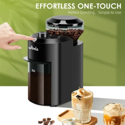 Wancle Electric Burr Coffee Grinder Adjustable Burr Mill Conical Coffee Bean Grinding with 28 Precise Grind Setting 120V - Image 3